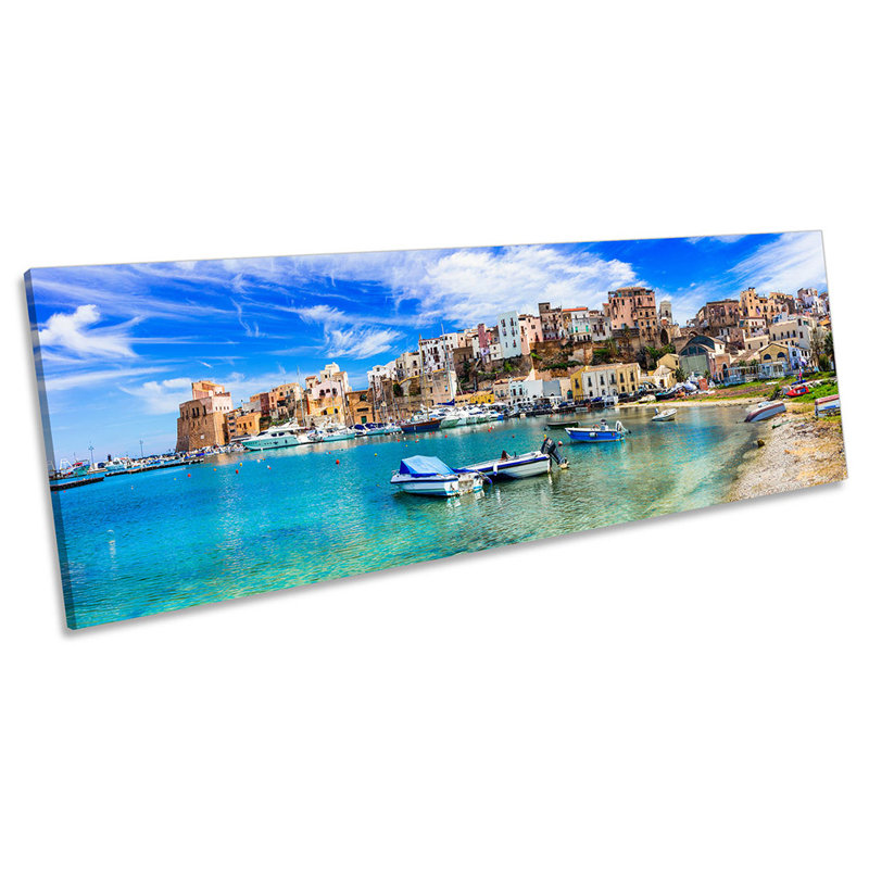 Castellammare Del Golfo Italy - Wrapped Canvas Panoramic Print, 40.64cm H x 121.92cm W x 2cm D