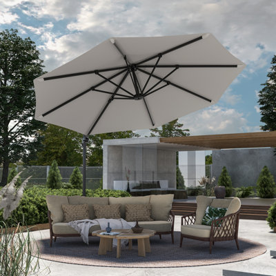 Shandice 11‘ Cantilever Umbrella with Crank Lift