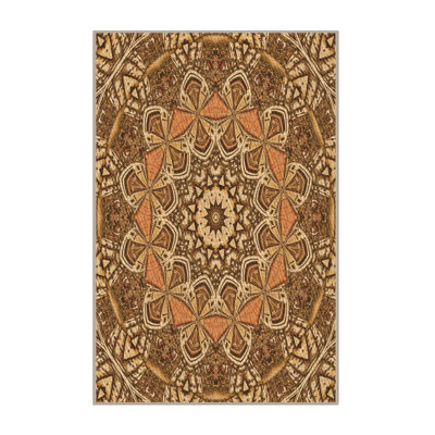 Tapis en laine orange