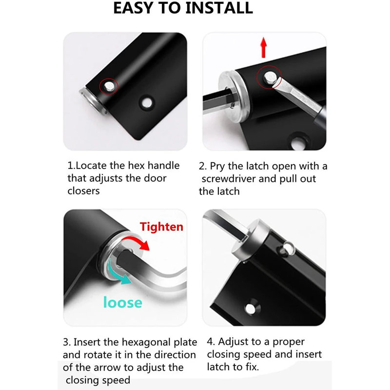 Internal Spring Loaded Automatic Door Closes