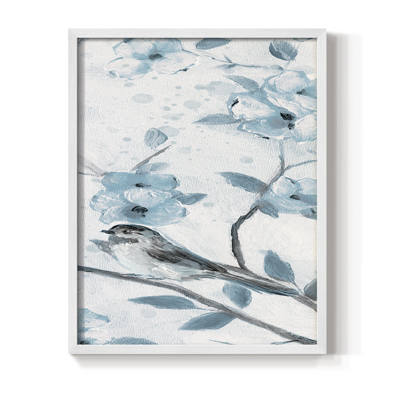 Spring Sprung II, reproduction encadrée - bois massif, H 15 po x l 12 po, Blanc
