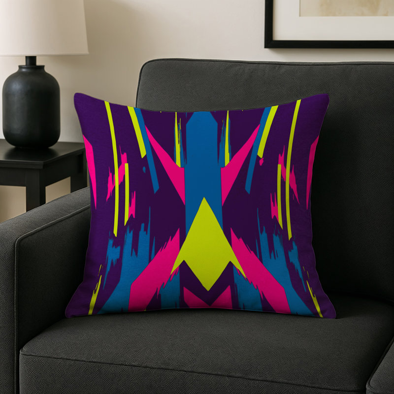 Warp Line Indoor And Outdoor Throw Pillow, Square 16"