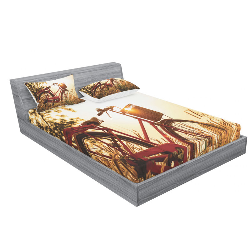 Microfiber Sheet Set, Queen Sheet Set with Fitted Sheet