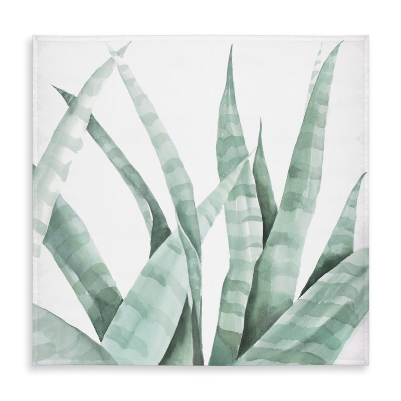 Watercolor Striped Desert Plant Tablecloth | Scandinavian Decor