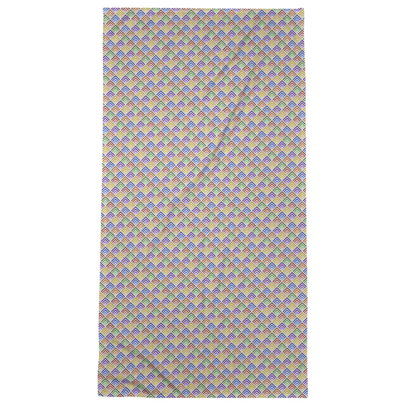 Serviette de plage multi-géométrique katelyn elizabeth, Noir / Rouge / Blanc
