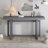 Wood Console Table with Trestle Base-19051580-10751609