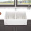 Station de travail blanche Farmhouse Sink - Évier de cuisine de ferme en céramique blanche à cuve de 33 pouces