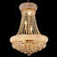 Lustre en cristal 18 pouces - plafonnier en cristal de luxe moderne K9, design de l'empire français, finition dorée, 9 lumières
