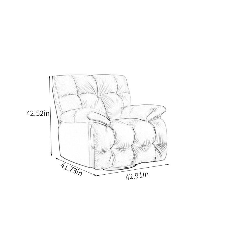 Multi-functional electric single-person sofa, Orange