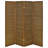 Kenabi Walnut 4-Panel Room Divider Folding Screen