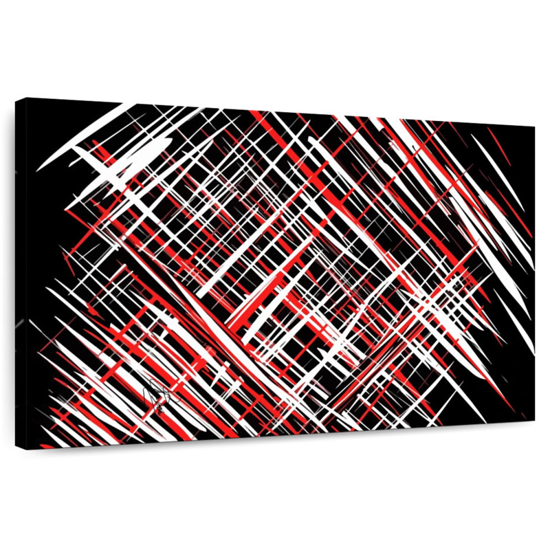 Avery, croix rouge et blanche avec hachures horizontales, H 32 po x l 48 po