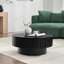 Table basse ronde avec rangement - noire, 31,49 po