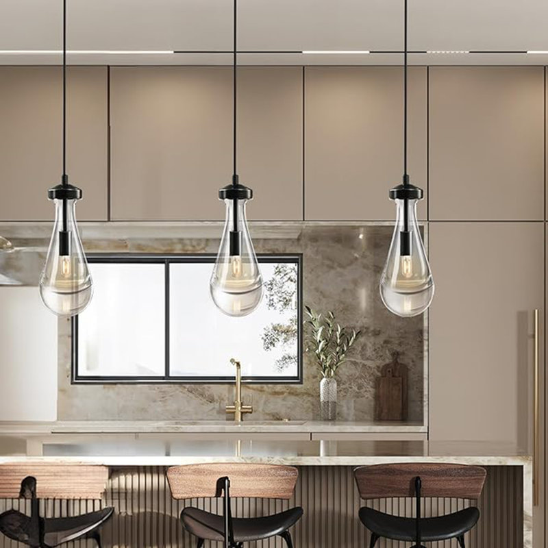 Raindrop Pendant Lights, Black