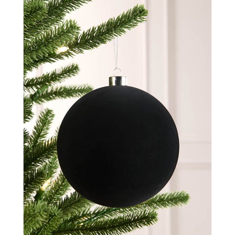 17.5cm Polystyrene Bauble, 17.5 cm H x 15 cm W x 15 cm D, Black