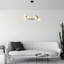 Lustre réglable élégant, structure en métal noir, 21,7 po x 19,7 po x 45,3 po | 6 x douilles G9 Max 8W (ampoules non incluses) | Parfait pour le salon, la salle à manger et le vestibule | Certifié IP20, hauteur réglable de 35 à 45,3 pouces-1747437355