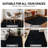 Solid Heathered Black Machine Washable Non-Slip Backing Area Rug-793089330