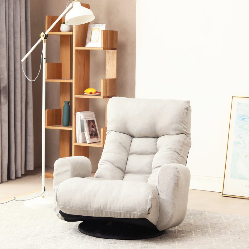 Chaise relaxante avec rembourrage et base rotative douce à position réglable
