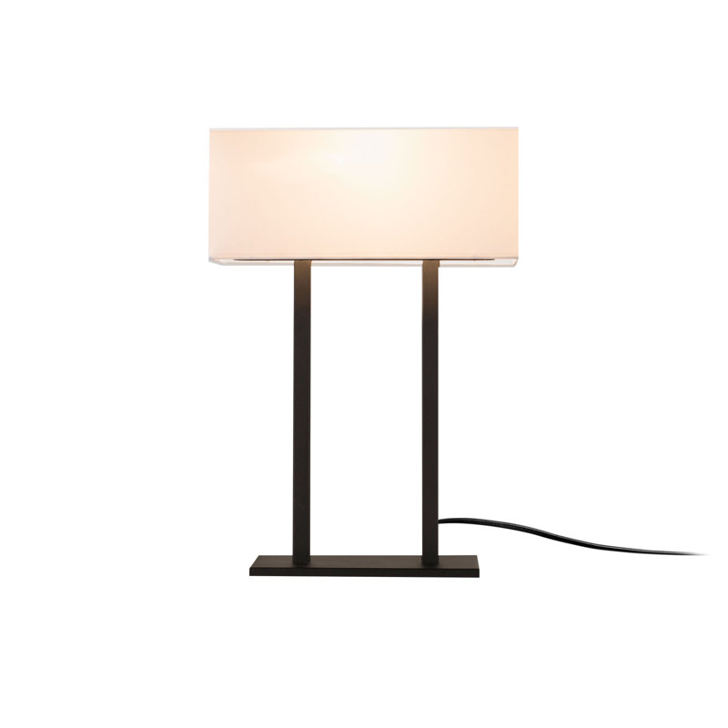 Modern Table Lamp with Iron Body, 20.5 x 5.9 inches, Height: 20.5 inches | E27 Socket, Max 40W, 6.6 ft Cable | Stylish Black & White Design, Perfect for Home, Office, or Hotel Decor, IP20 Rated