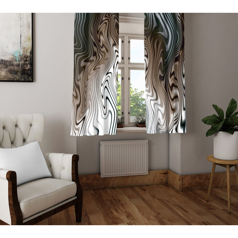 Semi Sheer Curtain Panel Pair, 40" W x 82" L