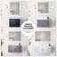 Meuble-lavabo simple polyvalent 24 po X P 22 po P, comptoir en quartz blanc et Miroir-826023375