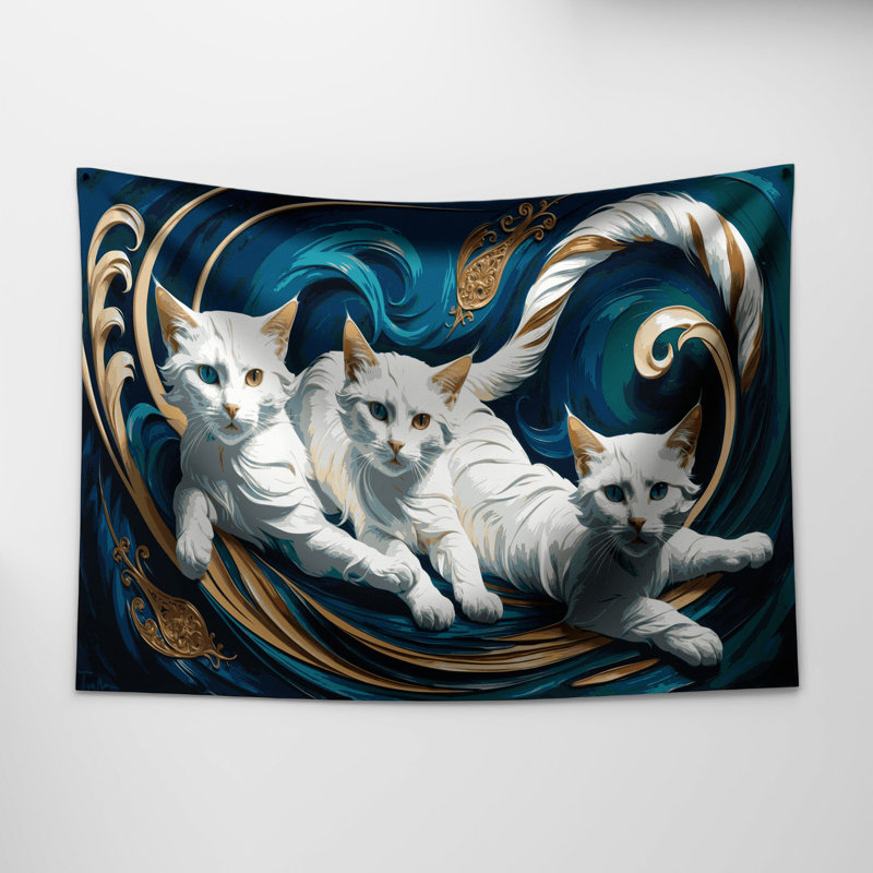 Tapisserie «Cats Turkish Van», 68 po x 80 po