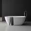 Baignoire de trempage autoportante 59 po. X 30 po. Blanche