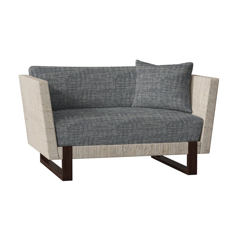 Maya Loveseat, White/Cream/Grey Boucle 1125-021