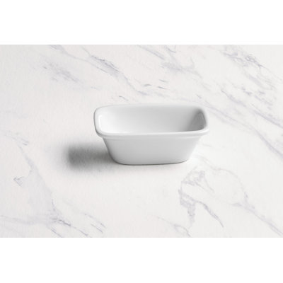 MINIATURE Premium Porcelain Miniature Rectangular Bowl, 2.71oz | Microwave & Dishwasher Safe