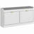 Shoe Bench, Entryway Bench with 2 Flip Drawers, Seating Cushion