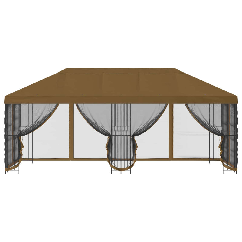 Vidaxl Gazebo Polyester And Steel, Cream