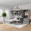 Lit plateforme spacieux en bois moderne avec rangement et bureau