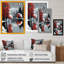 «Saige Snowy Red Trees By The Riverside», reproduction sur toile-87372976-87372980