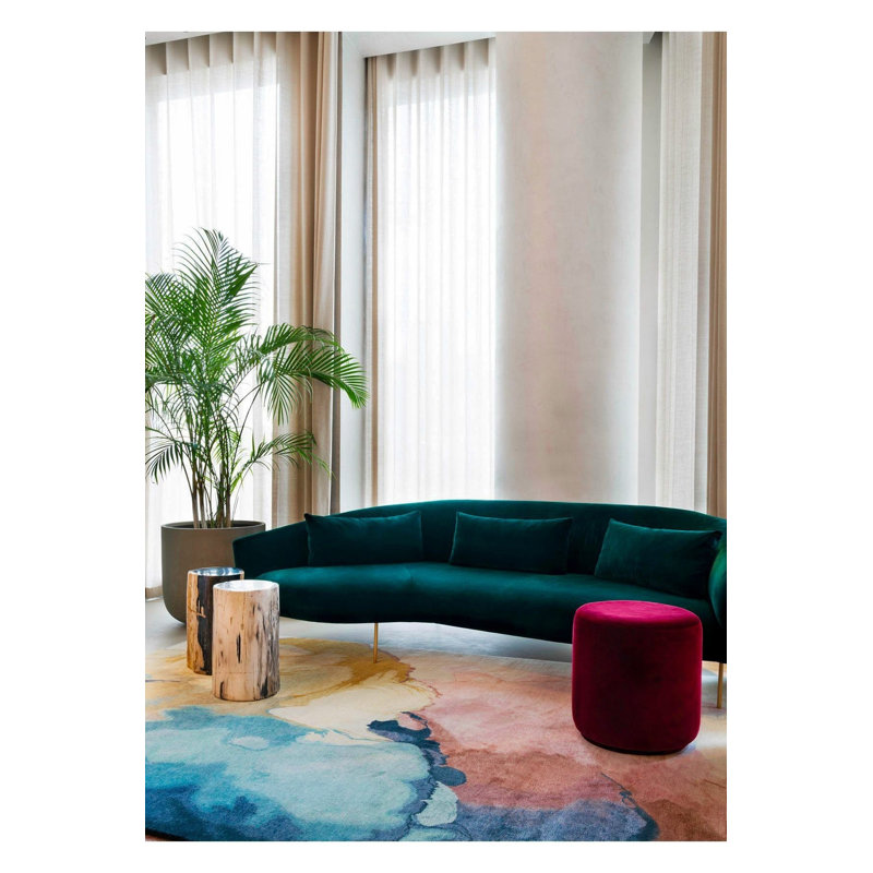 Tapis multicolore lavable à la machine, Tapis de couloir 3 pi 3 po x 9 pi 10 po