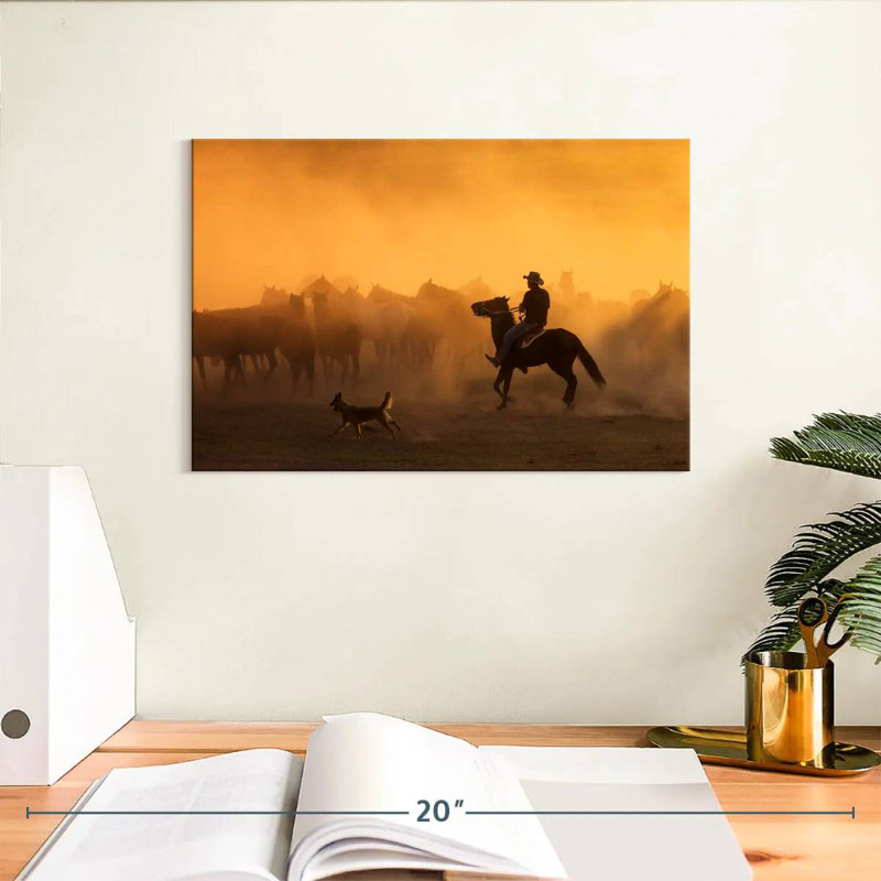 Lelar Western Herdsman, 8" H x 12" W