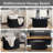 Large Blanket Basket Living Room, 21.6" X 14.9" X 11.8" Woven Storage Basket For Blankets, Toys, Rectangle Rope Dirty Clothes Baskets For Nursery, Bedroom, Black