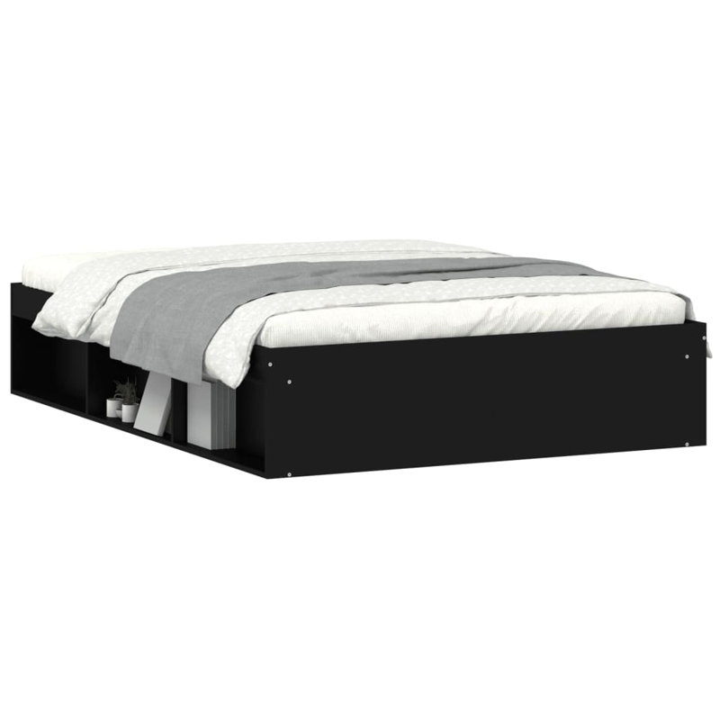 Afriani Storage Bed, Black, Double (4'6)