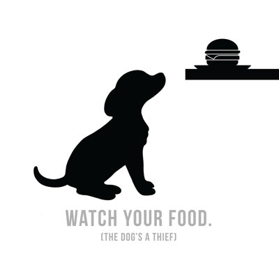 Dog Thief Burger - Wrapped Canvas Square Print