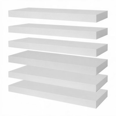6 -Piece Solid Wood Floating Shelf