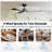 52" Low Profile Ceiling Fan with Light, Remote Control, Flush Mount, Reversible, 3 CCT Dimmable