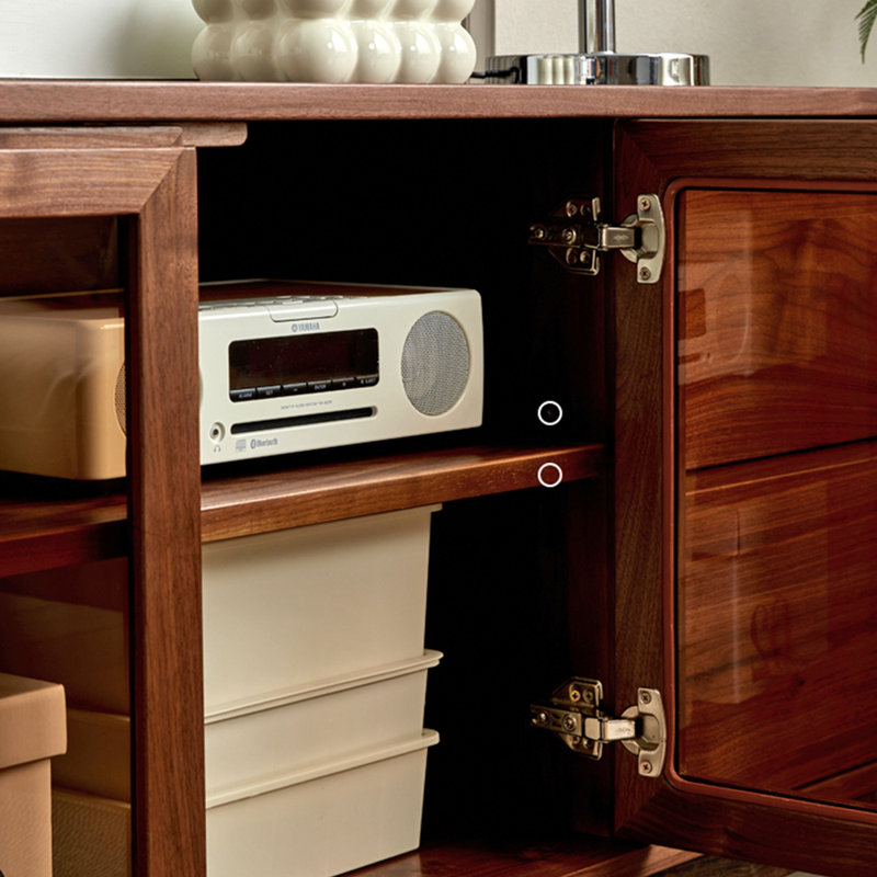 Meuble télé minimaliste en bois massif de style italien, 62.99"