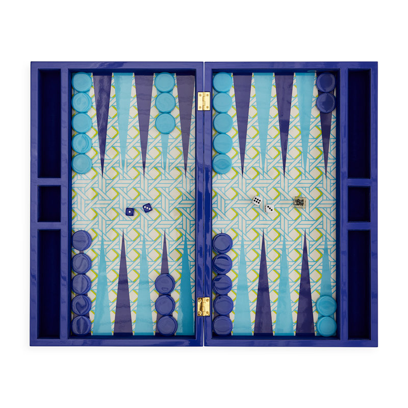 Ensemble de backgammon Basketweave