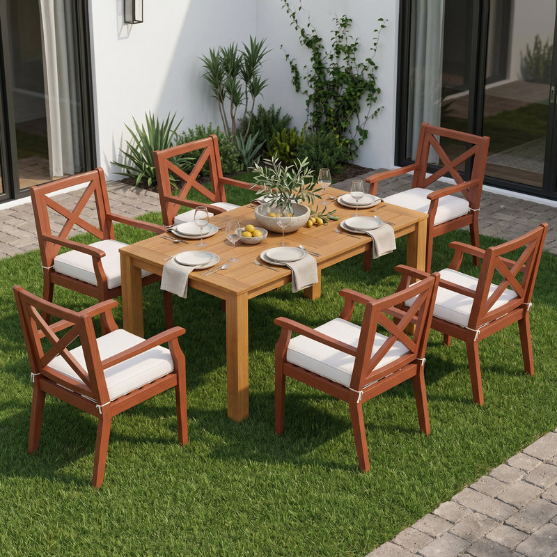 Ensemble repas d'extérieur 6 personnes Dayon