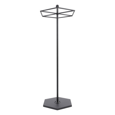 Freestanding Clothing Display Rack With Rotating Hanging Rod