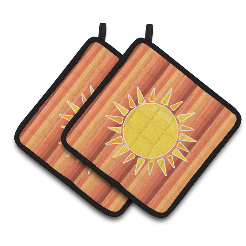 Cuisinier poignée soleil avec rayures caroline