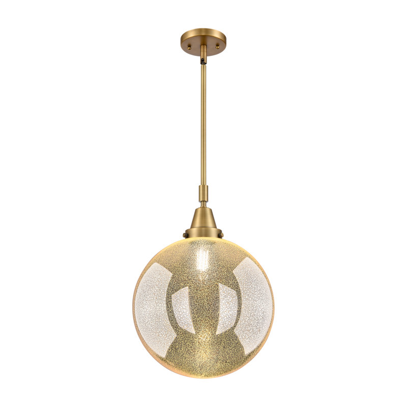 Mini-luminaire suspendu 1 lumière Caden Beacon, Brushed Brass, H 16,13 po x l 12 po