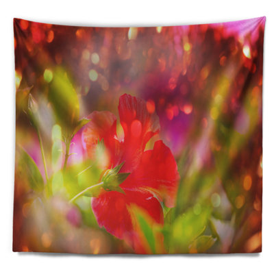 Tapisserie fleurs d’été rurales en soleil