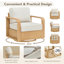 Chaise d'extérieur pivotante en aluminium avec coussins-953829538