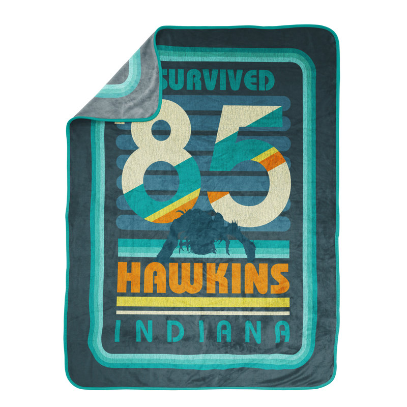 Stranger Things Hawkins 85 Silk Touch Throw Blanket