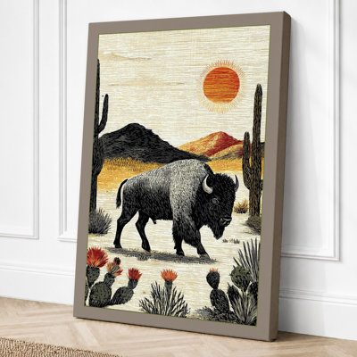Bear In Desert Solitude Rustic - Print