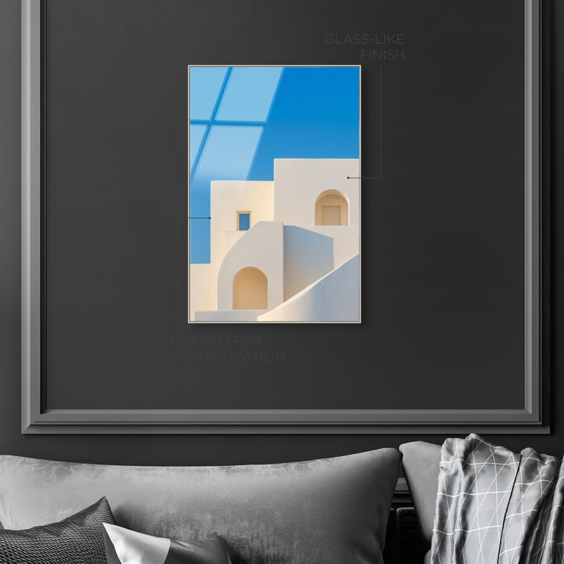 Island Minimalism Print by Oliver Gal, 31"H x 21"W, Silver Floater Frame